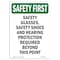 Signmission OSHA Sign, Glasses Shoes And, 10in X 7in Rigid Plastic, 7" W, 10" H, Portrait OS-SF-P-710-V-11342 - alternate 1